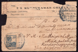 Nederland - Indie - 1924 - Letter - Via Ceylan - Niederländisch-Indien