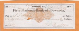 United States Old Check Cheques - Chèques & Chèques De Voyage