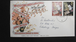 Malaysia Mi. 4/5 FDC 3.10.1963-Orchideenkonferenz- Nach Petahing Adressiert - Malayan Postal Union