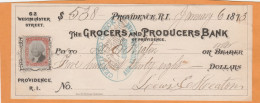 United States Old Check Cheques - Chèques & Chèques De Voyage