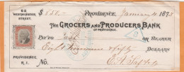 United States Old Check Cheques - Chèques & Chèques De Voyage