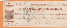 United States Old Check Cheques - Chèques & Chèques De Voyage