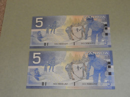 1 X BANK OF CANADA 2005 $5 INSERT (HOZ3088491~2) BC-62bA - Canada
