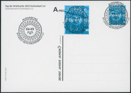 Suisse - 2023 - Tag Der Briefmarke - Eschenbach - Blockausschnitt - Combo Karte - Ersttag Voll Stempel ET - Lettres & Documents