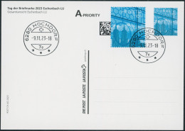 Suisse - 2023 - Tag Der Briefmarke - Eschenbach - Blockausschnitt - Combo Karte - Ersttag Stempel ET - Covers & Documents