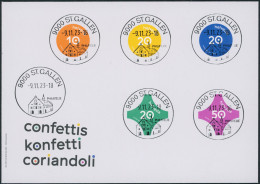 Suisse - 2023 - Konfetti - Ersttagsbrief FDC ET - Ersttag Voll Stempel - Briefe U. Dokumente