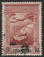 Portuguese India – 1938 Império Colonial Airmail 9 Tangas Used Stamp - India Portuguesa