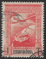 Portuguese India – 1938 Império Colonial Airmail 1 Tanga Used Stamp - India Portuguesa