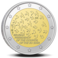 Belgie 2 Euro 2024 Voorzitterschap EU Presidency UNC Belgique Belgien Belgium Belgia - Belgium