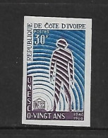 COTE D'IVOIRE 1966 UNESCO YVERT N°257 NON DENTELE   NEUF MNH** - UNESCO