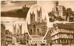 73686746 Lincoln Sunset Cathedral The Castle Exchequer Gate Castle Hill Lincoln - Autres & Non Classés