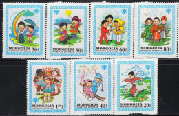 MG1144 Mongolia 1979 International Year Of Children 7V MNH - Mongolie