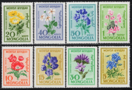 MG1145 Mongolia 1960 Various Flowers 8V MNH - Mongolie
