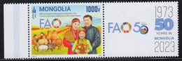 XK0133 Mongolia 2023 Social Development Plan Family 1V With Vice Ticket MNH - Mongolie