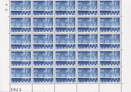 1962. DANMARK. SELANDIA 60 ØRE In 25-block Never Hinged With Margin Number 1791.  (Michel 406x) - JF540763 - Briefe U. Dokumente