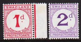 1933. SWAZILAND. Postage Due 1 And 2 D Hinged.  (Michel Porto 1-2) - JF540767 - Swaziland (...-1967)