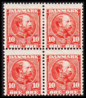 1904. DANMARK. Chr. IX. 10 Øre. Fine 4-block With 2 Stamps Never Hinged And 2 Stamps Hinged.... (Michel 48 I) - JF541065 - Ungebraucht