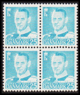 1952. DANMARK. Frederik IX 25 øre In Never Hinged 4-block.  (Michel 333) - JF541106 - Briefe U. Dokumente