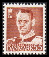 1951. DANMARK. Frederik IX 55 øre Never Hinged.  (Michel 315) - JF541112 - Briefe U. Dokumente