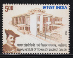 XK0143 India 2008 Celebrity And Architecture 1V MNH - Unused Stamps