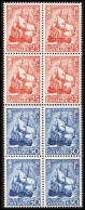 1951. DANMARK. SØOFFICERSKOLEN Complete Set In Never Hinged 4-block.  (Michel 317) - JF541118 - Storia Postale