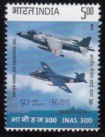 India MNH 2010,   India Naval Air Squadron, Navy Airplane, Defence, Ship, - Neufs