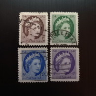 Canada 1954 Queen Elizabeth II "Wilding" Emission- Normal Paper, See 1962 For Flourescent Stripes - Oblitérés