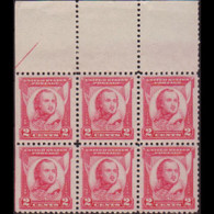 US 1930 - #690 Gen.Pulaski BP Set Of 6 MNH Btw.perf.folded - Unused Stamps