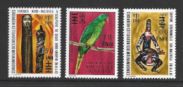 New Hebrides French 1977 Port Vila Local Overprints 50 70 & 100 FNH Values Fine MNH , Limited Availability - Ungebraucht