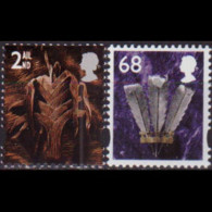 GB REGION-WALES 2002 - Scott# 18-9 Leek/Feather 2nd-65p MNH - Galles