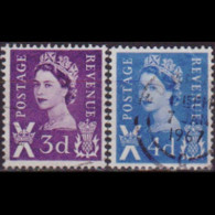 G.B.REGION-SCOTLAND 1958 - Scott# 1-2 Queen 3-4p Used - Escocia