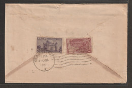 India 1955. Tomb Of Mohammed Adil Shah & Bhubaneshwar Temple Stamps On Cover From Tamil Nadu To Malaya  (a156) - Islam