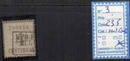 Alsace-Lorraine N°3 Oblitéré  Dent Courte - Used Stamps