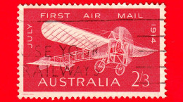 AUSTRALIA - Usato - 1964 - 50° Anniversario Del 1° Volo Australiano Di Posta Aerea - Bleriot XI Aircraft - 2'3 S - Used Stamps