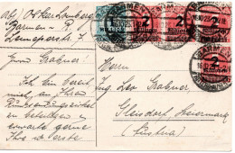 61989 - Deutsches Reich - 1923 - 4@2Mio/5000M MiF A Kte BARMEN -> Oesterreich - Lettres & Documents