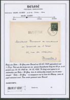 Collection - Exportation Sur L. à En-tête Expédiée De Chimay (1949) + Griffe à L'origine SOLRE-St-GERY > Bruxelles - Griffes Linéaires
