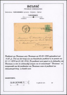 Collection - EP Au Type 5ctm Vert Expédié De & Vers Farciennes (1883). Annulé Par Griffe à L'origine FARCIENNES ! - Lineari