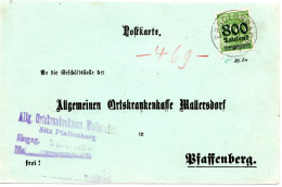 61994 - Deutsches Reich - 1923 - 800.000/400M EF A Kte ERGOLDSBACH -> Pfaffenberg - Cartas & Documentos