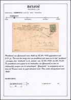 Collection - Fine Barbe N°53 Sur CP Expédié De Verviers Ouest (1906) + Griffe à L'origine GEMMENICH > Aubel. - Linear Postmarks