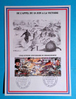 GUINEE, Bloc De 3, De L'appel Du 18 Juin à La Victoire, 50e Anniversaire Du Débarquement, CONAKRY, 1994, Frais Fr 1.85 E - Guinea (1958-...)