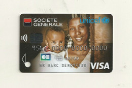 CARTE DE DEMONSTRATION VISA THEME UNICEF. - Sonstige & Ohne Zuordnung