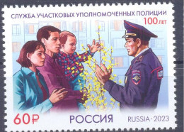 2023. Russia, 100y Of The Service Of District Police Officers, 1v,  Mint/** - Unused Stamps