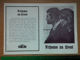 Prog 61 -  Time To Live (1969) -Le Temps De Vivre - Marina Vlady, Frédéric De Pasquale, Catherine Allégret - Bioscoopreclame
