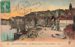 FRANCE - Boulogne Sur Mer - La Halle Aux Posisons Et Le Quai Gambetta - Animé - Colorisé - Carte Postale Ancienne - Boulogne Sur Mer