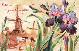 FANTAISIES - Petit Souvenir - Grande Amitié - Carte Postale Ancienne - Otros & Sin Clasificación
