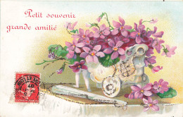 FANTAISIES - Petit Souvenir - Grande Amitié - Carte Postale Ancienne - Autres & Non Classés