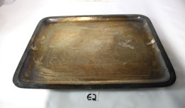 E2 Ancien Plateau En Métal Argenté - Plat - Art De La Table - Argenteria