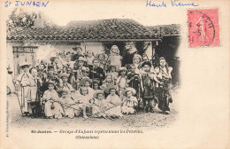 FRANCE - Saint Junien - Groupe D'enfant Représentant Les Pelerins - Animé - Carte Postale Ancienne - Saint Junien