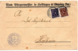 62016 - Deutsches Reich - 1923 - 30M Posthorn MiF A Bf KOENIGSBERG -> Hofheim - Covers & Documents