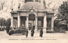 FRANCE - Marseille - Ascenseurs De ND De La Garde - Gare De Départ - Carte Postale Ancienne - Notre-Dame De La Garde, Lift En De Heilige Maagd